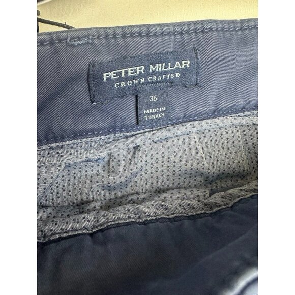 NWT PETER MILLAR Crown Crafted Concorde Garment Dyed Navy Pants 36x35 MSRP $200 - Picture 3 of 8